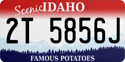 ID license plate 2T5856J