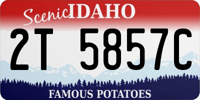 ID license plate 2T5857C