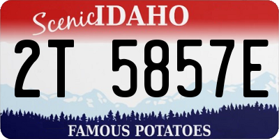 ID license plate 2T5857E