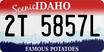 ID license plate 2T5857L
