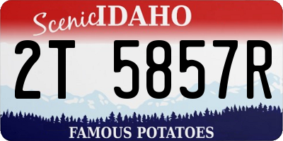 ID license plate 2T5857R