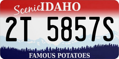 ID license plate 2T5857S