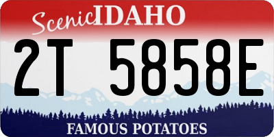 ID license plate 2T5858E