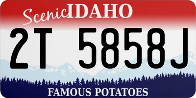 ID license plate 2T5858J