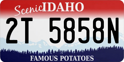 ID license plate 2T5858N