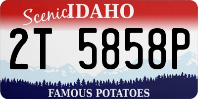 ID license plate 2T5858P