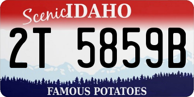 ID license plate 2T5859B