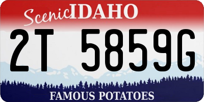 ID license plate 2T5859G