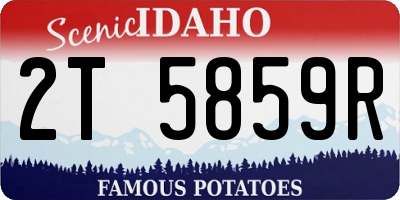 ID license plate 2T5859R