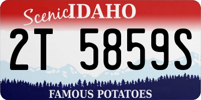 ID license plate 2T5859S