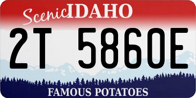 ID license plate 2T5860E