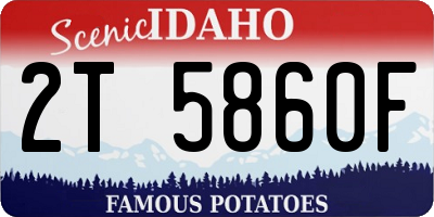 ID license plate 2T5860F