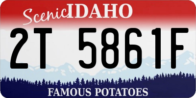 ID license plate 2T5861F