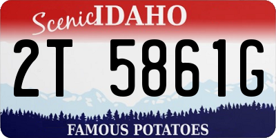 ID license plate 2T5861G
