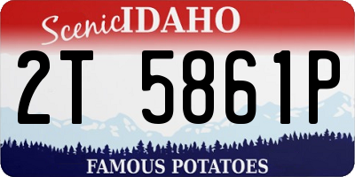 ID license plate 2T5861P