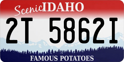 ID license plate 2T5862I