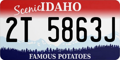 ID license plate 2T5863J