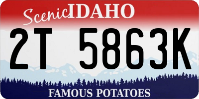 ID license plate 2T5863K