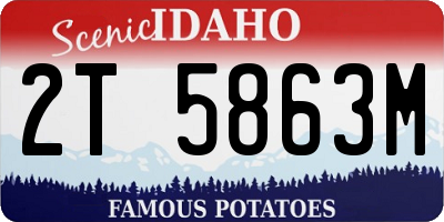 ID license plate 2T5863M