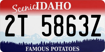 ID license plate 2T5863Z