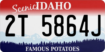ID license plate 2T5864J