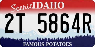ID license plate 2T5864R