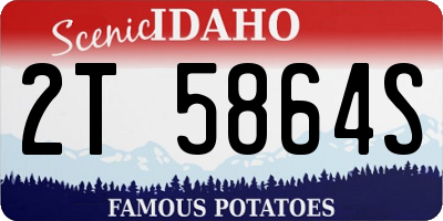 ID license plate 2T5864S