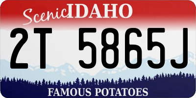 ID license plate 2T5865J