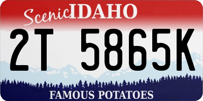 ID license plate 2T5865K