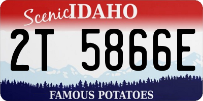 ID license plate 2T5866E