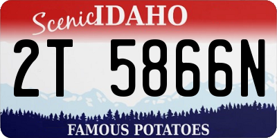 ID license plate 2T5866N