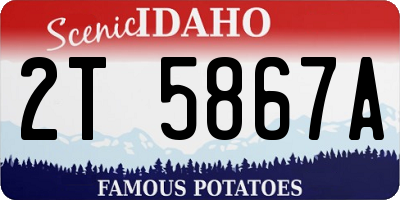 ID license plate 2T5867A