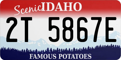 ID license plate 2T5867E