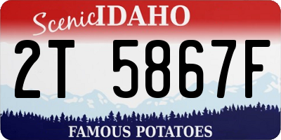ID license plate 2T5867F