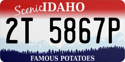 ID license plate 2T5867P