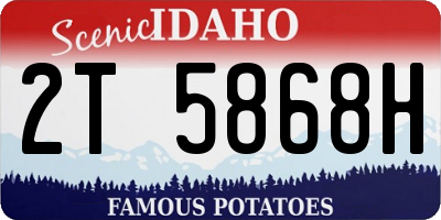 ID license plate 2T5868H