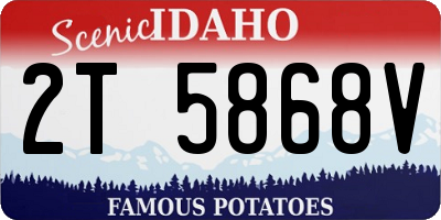 ID license plate 2T5868V