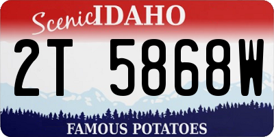 ID license plate 2T5868W