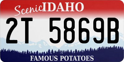 ID license plate 2T5869B