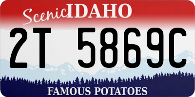 ID license plate 2T5869C