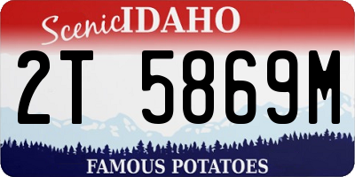 ID license plate 2T5869M