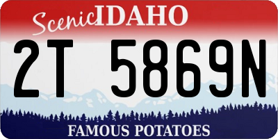 ID license plate 2T5869N