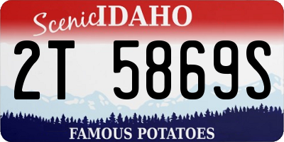 ID license plate 2T5869S
