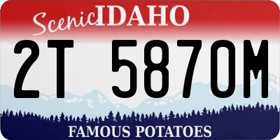 ID license plate 2T5870M