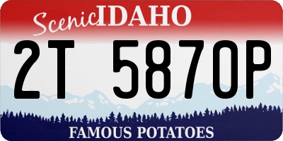 ID license plate 2T5870P