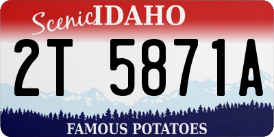 ID license plate 2T5871A