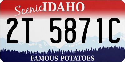 ID license plate 2T5871C