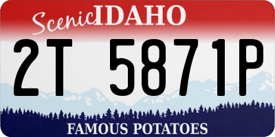 ID license plate 2T5871P