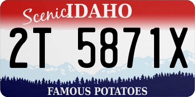 ID license plate 2T5871X