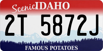 ID license plate 2T5872J